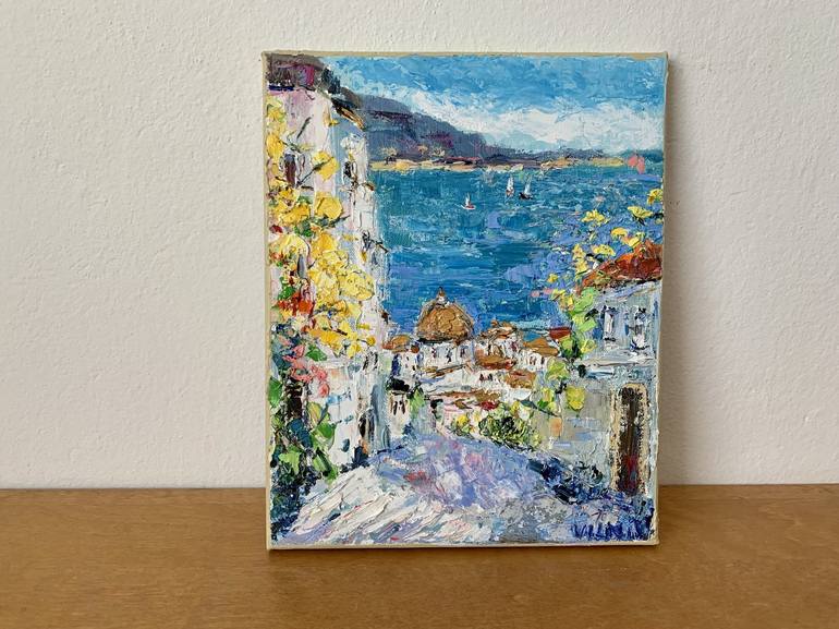 Original Impressionism Cities Painting by Vilma Gataveckiene