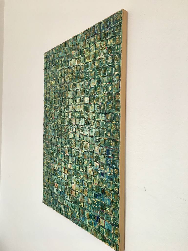 Original Geometric Abstract Painting by Vilma Gataveckiene