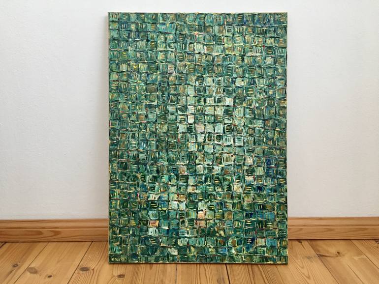 Original Geometric Abstract Painting by Vilma Gataveckiene
