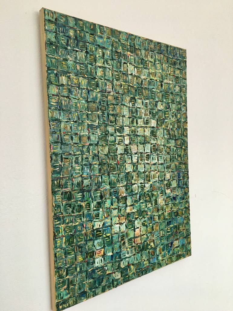 Original Geometric Abstract Painting by Vilma Gataveckiene