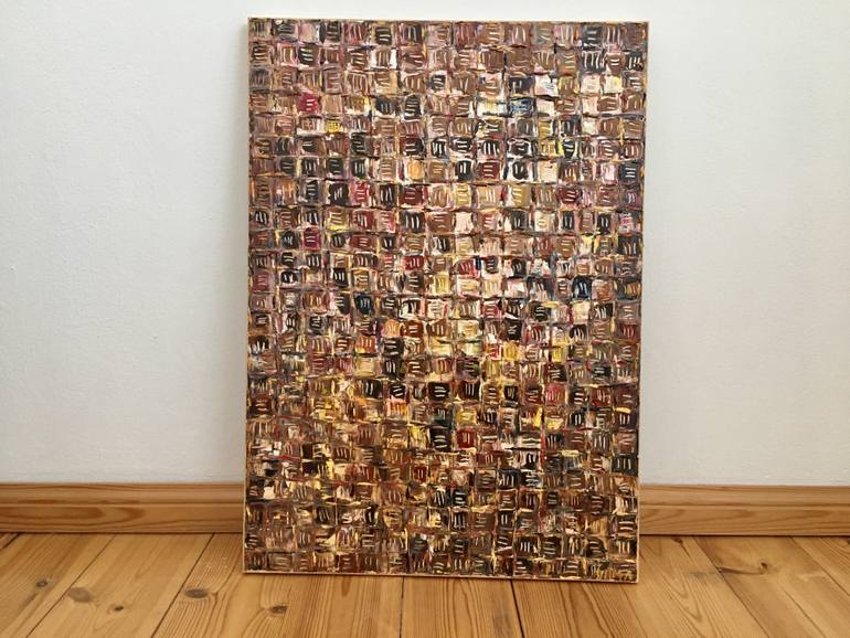 Original Geometric Abstract Painting by Vilma Gataveckiene