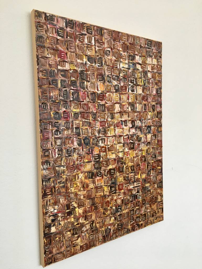 Original Geometric Abstract Painting by Vilma Gataveckiene