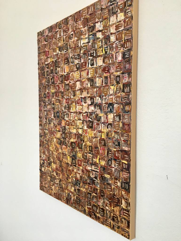 Original Geometric Abstract Painting by Vilma Gataveckiene