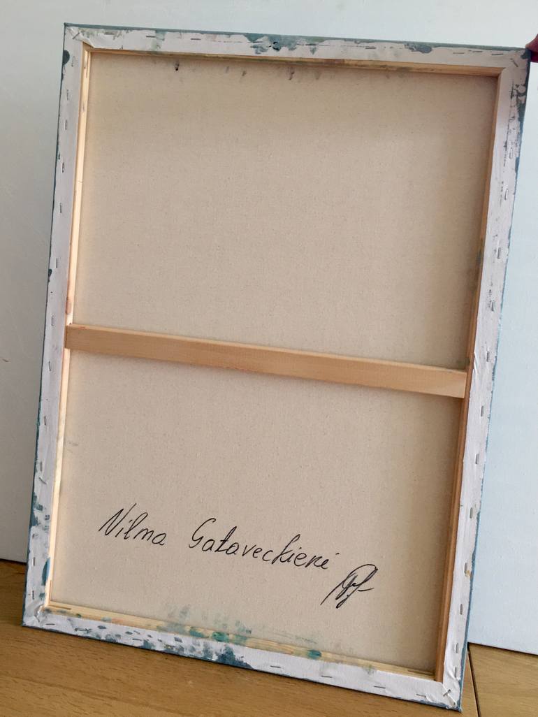 Original Geometric Abstract Painting by Vilma Gataveckiene