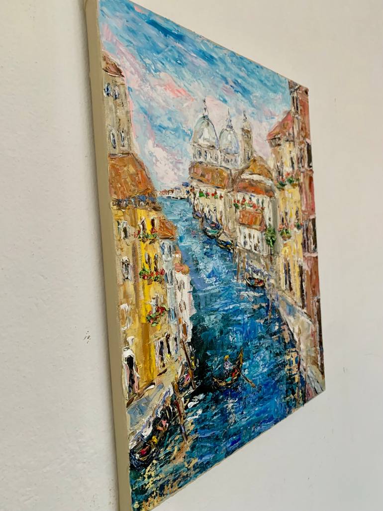Original Impressionism Cities Painting by Vilma Gataveckiene
