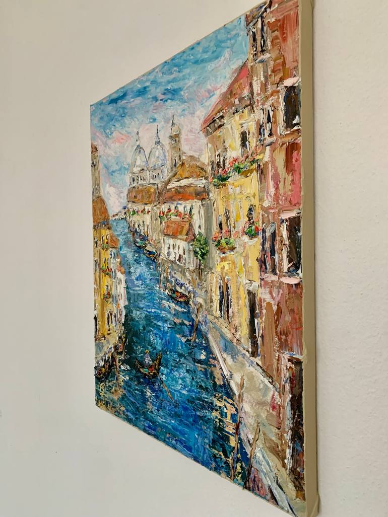 Original Impressionism Cities Painting by Vilma Gataveckiene