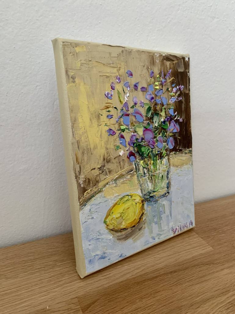 Original Impressionism Still Life Painting by Vilma Gataveckiene