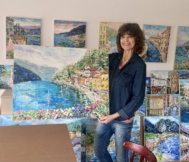 Original Impressionism Landscape Painting by Vilma Gataveckiene