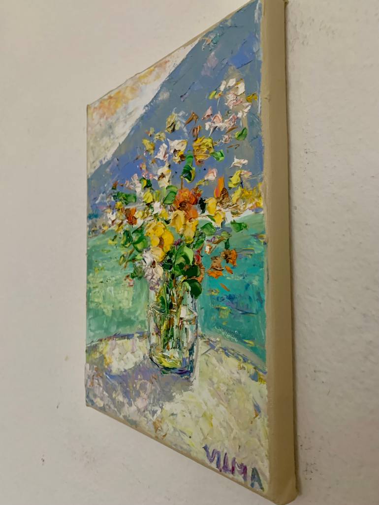 Original Impressionism Still Life Painting by Vilma Gataveckiene