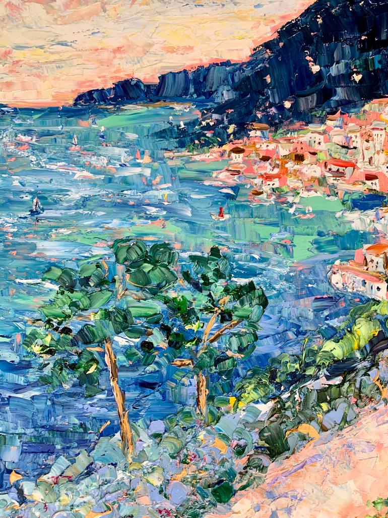 Original Impressionism Seascape Painting by Vilma Gataveckiene