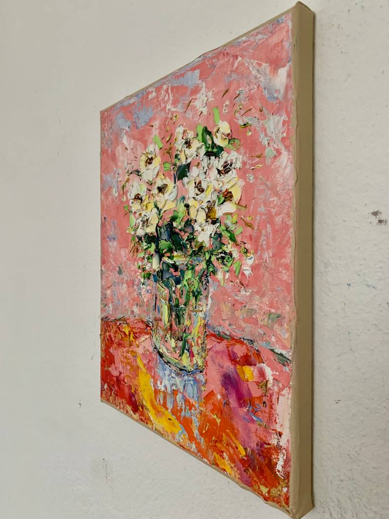 Original Impressionism Floral Painting by Vilma Gataveckiene