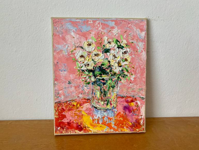 Original Impressionism Floral Painting by Vilma Gataveckiene