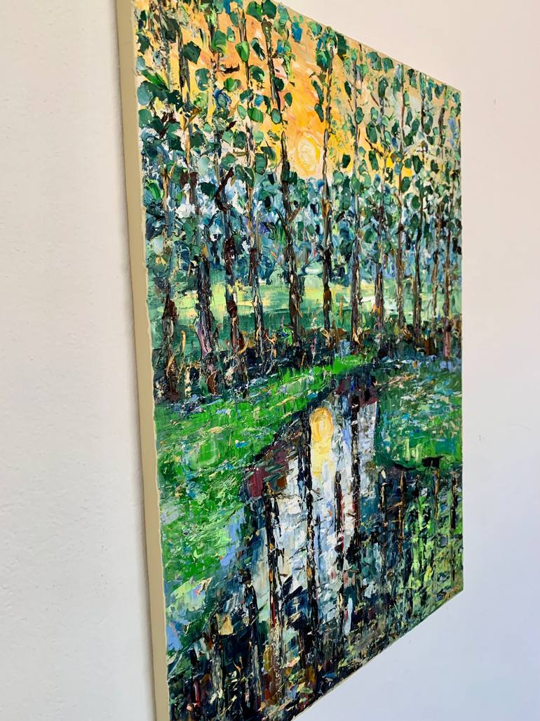 Original Impressionism Nature Painting by Vilma Gataveckiene