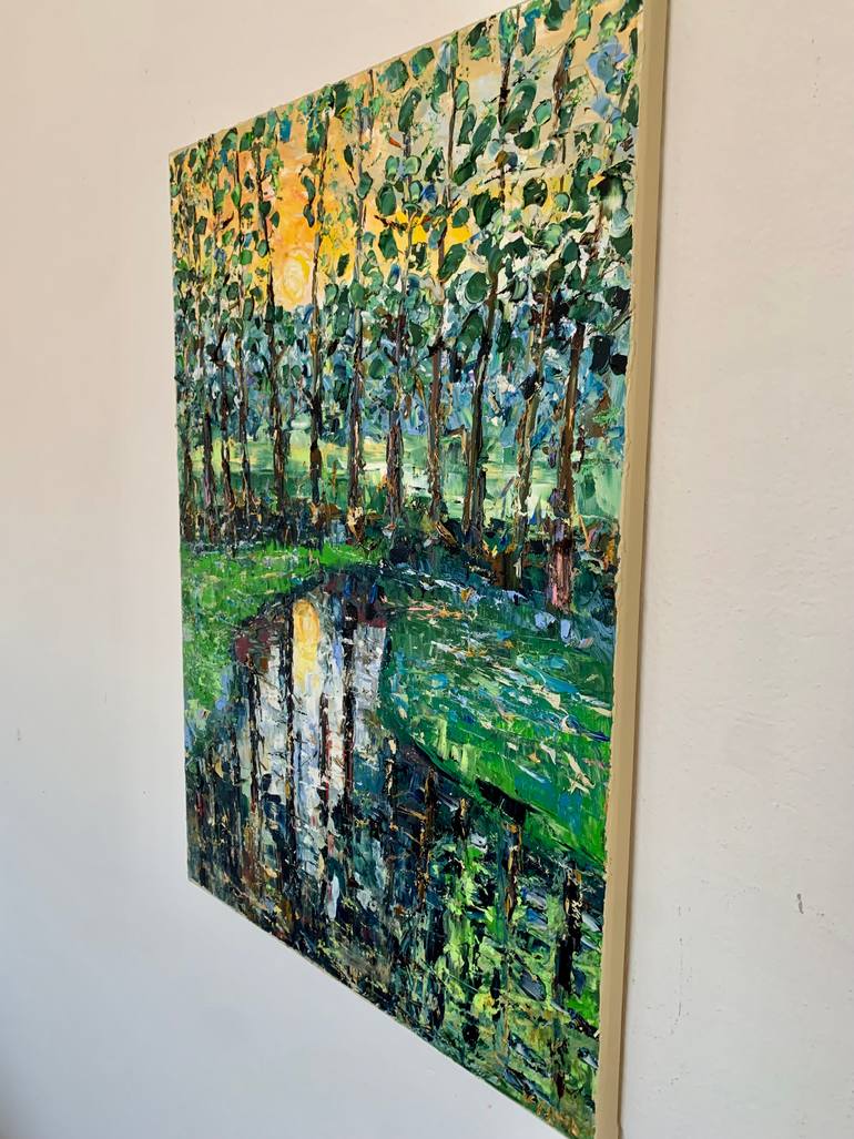 Original Impressionism Nature Painting by Vilma Gataveckiene