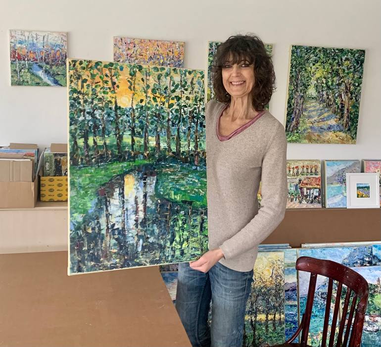 Original Impressionism Nature Painting by Vilma Gataveckiene