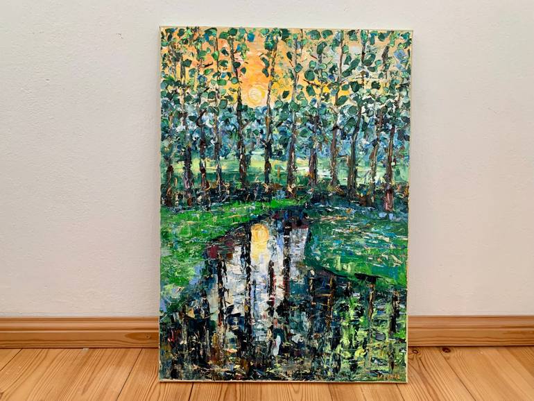 Original Impressionism Nature Painting by Vilma Gataveckiene