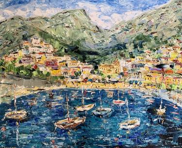 Original Impressionism Seascape Painting by Vilma Gataveckiene