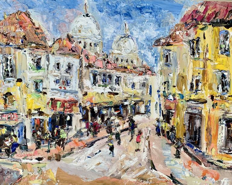 Print of Impressionism Cities Paintings by Vilma Gataveckiene