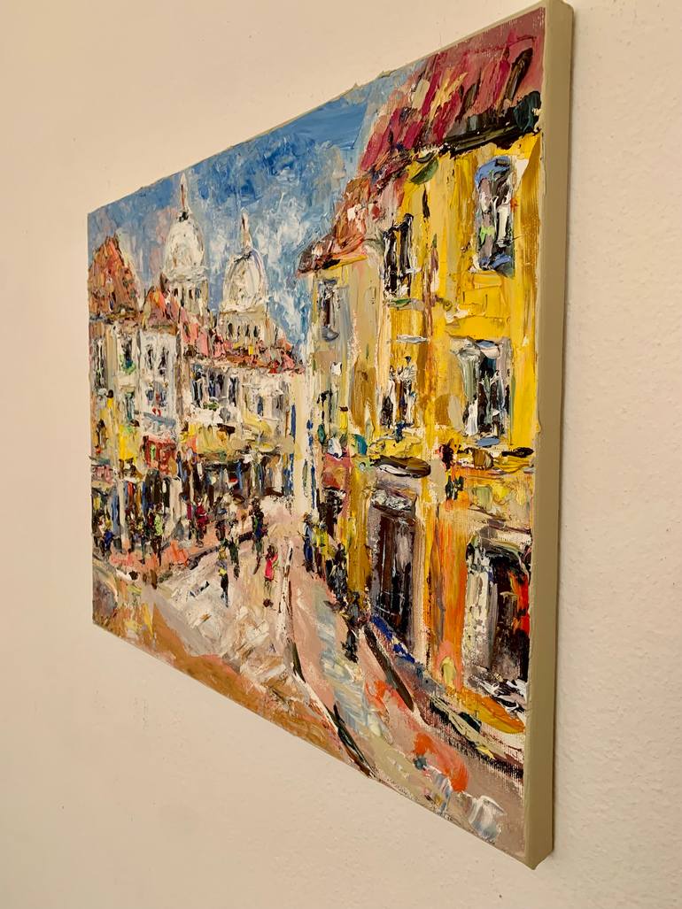 Original Impressionism Cities Painting by Vilma Gataveckiene
