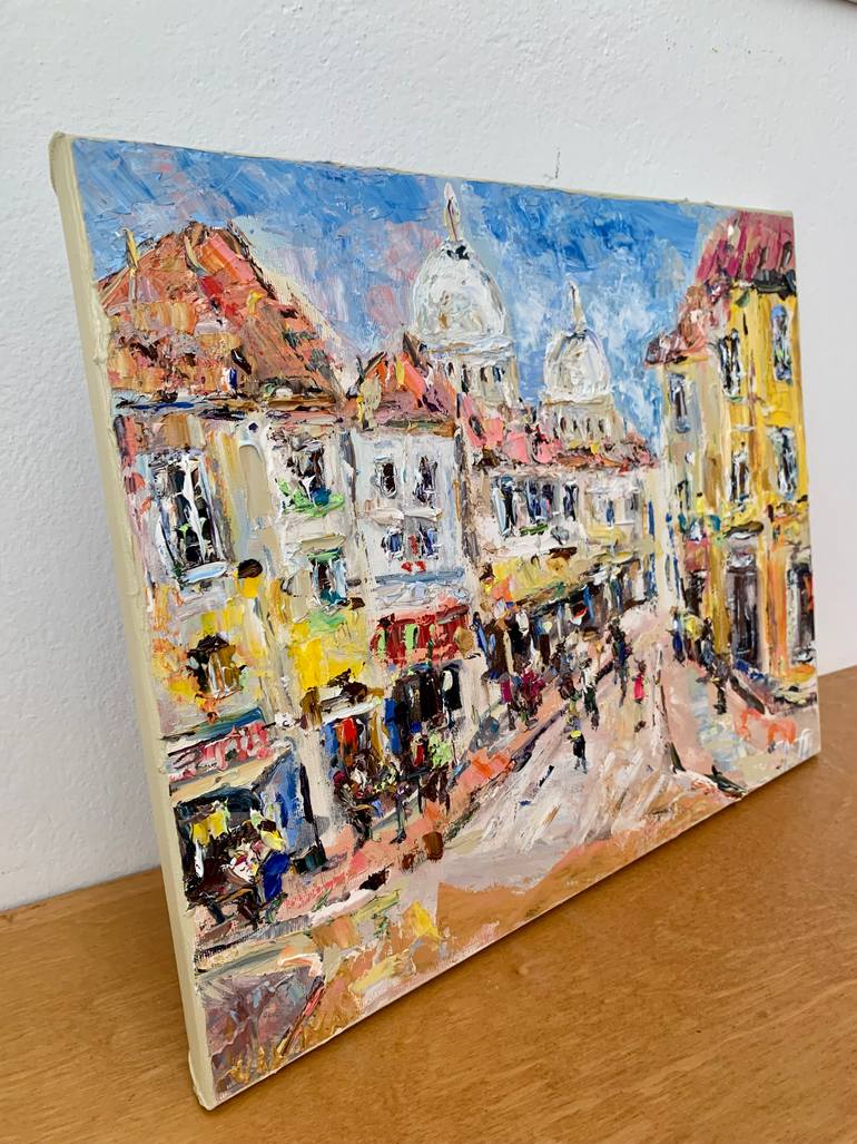Original Impressionism Cities Painting by Vilma Gataveckiene