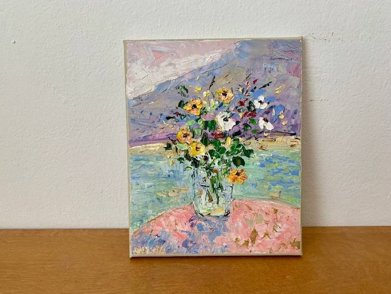 Original Impressionism Still Life Painting by Vilma Gataveckiene