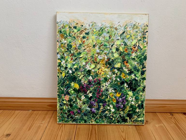 Original Abstract Floral Painting by Vilma Gataveckiene