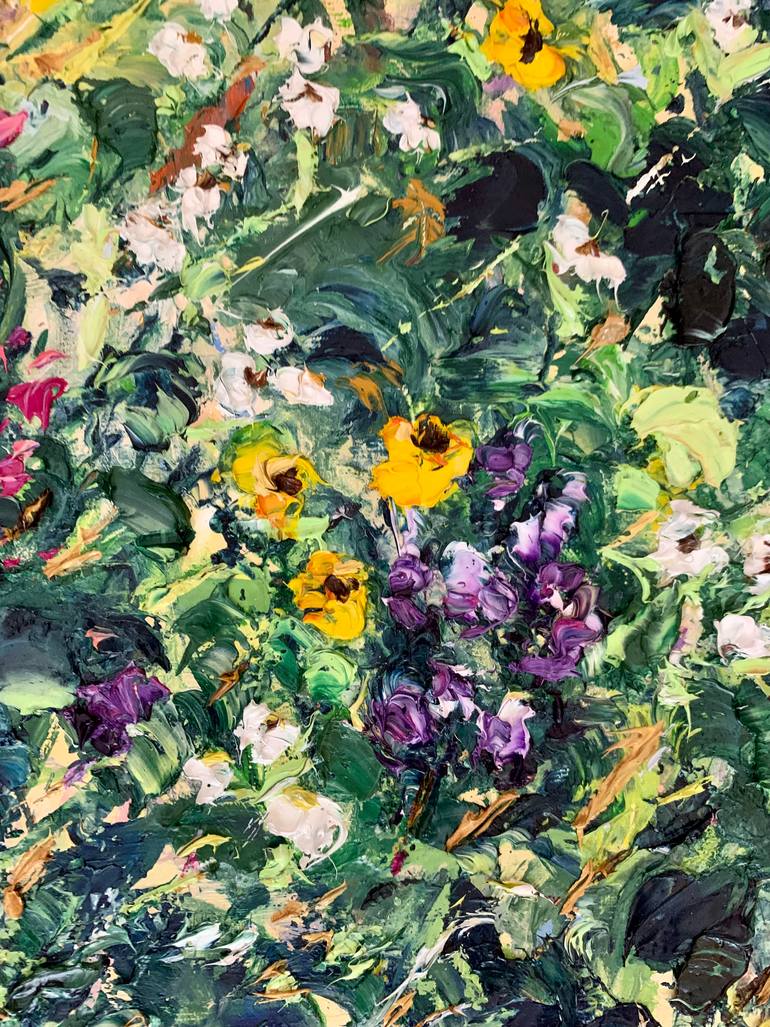 Original Abstract Floral Painting by Vilma Gataveckiene