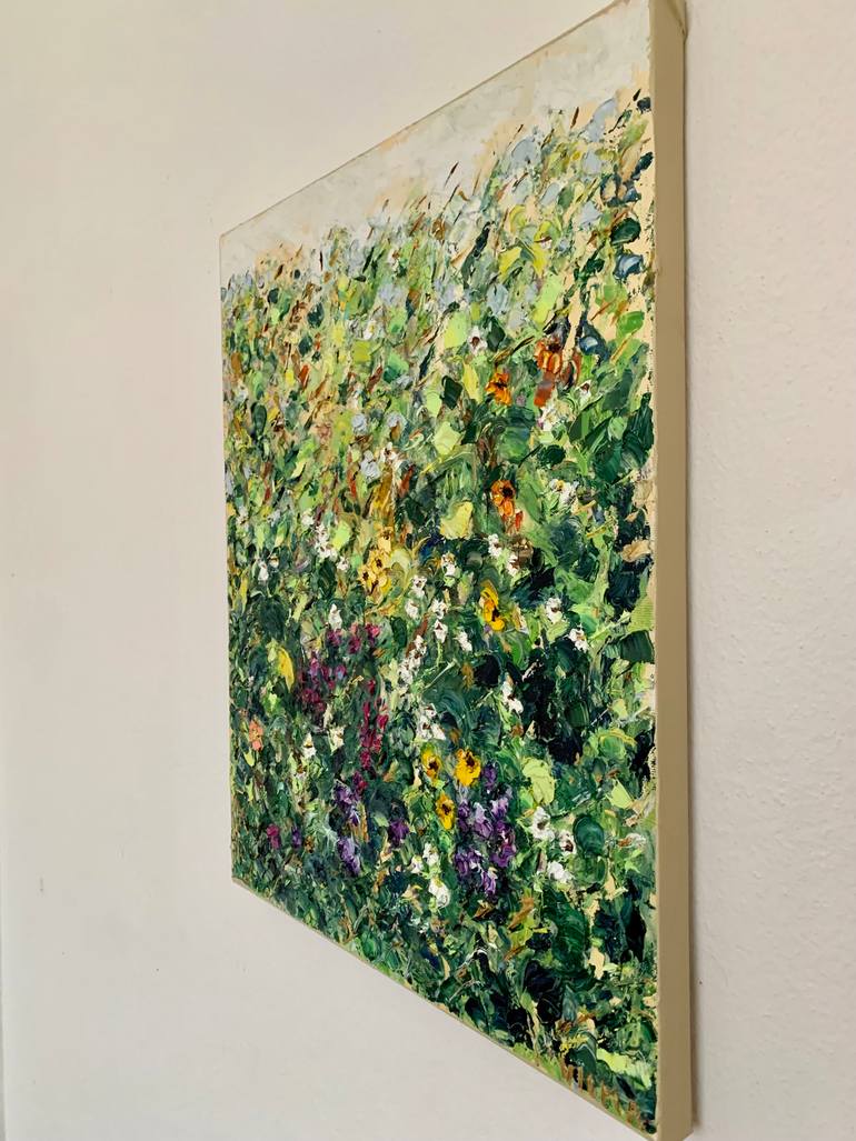 Original Abstract Floral Painting by Vilma Gataveckiene