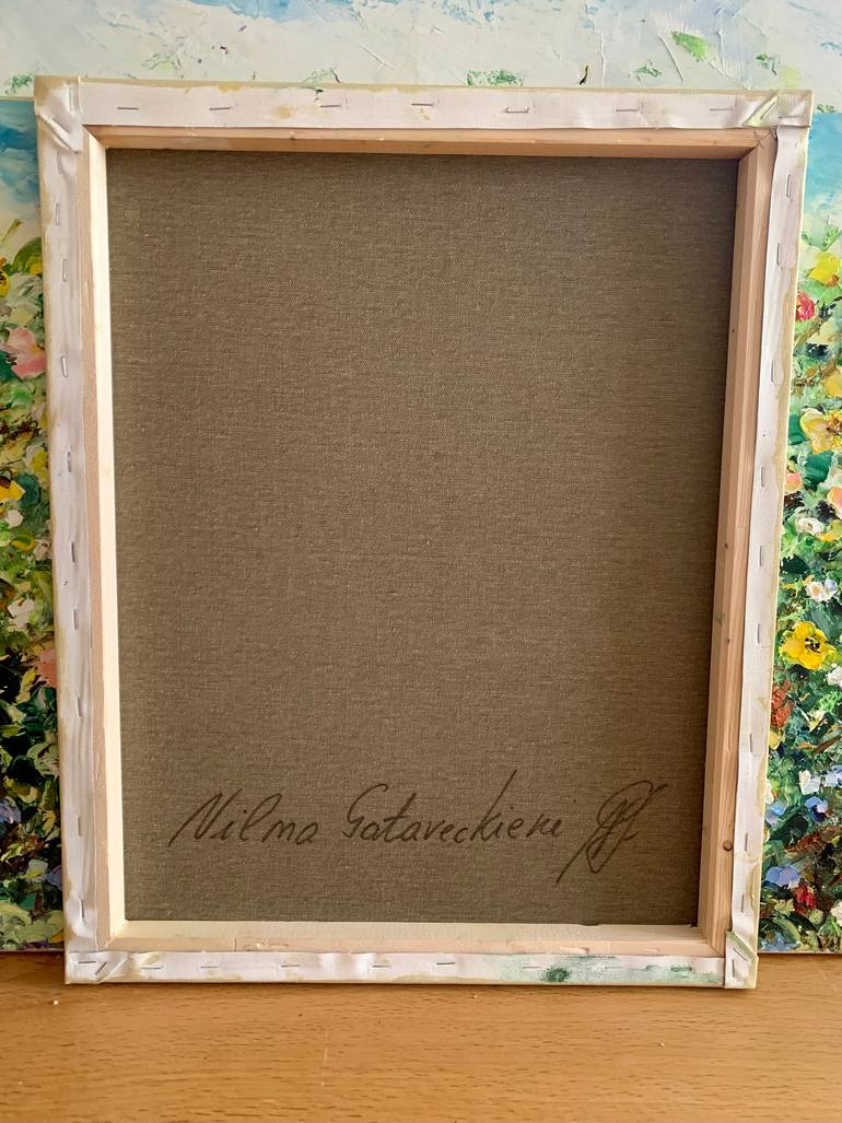 Original Abstract Floral Painting by Vilma Gataveckiene