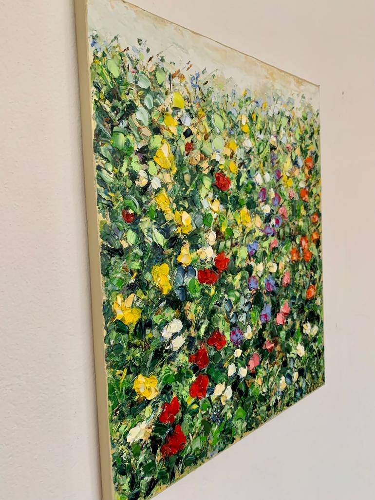Original Abstract Floral Painting by Vilma Gataveckiene