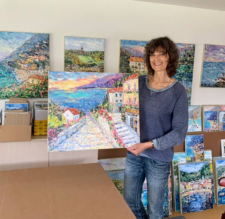 Original Impressionism Landscape Painting by Vilma Gataveckiene