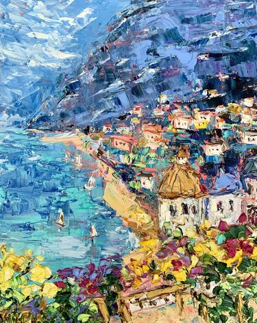 Original Impressionism Cities Painting by Vilma Gataveckiene