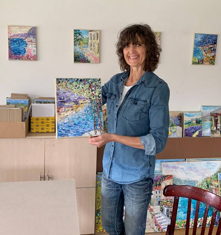 Original Impressionism Seascape Painting by Vilma Gataveckiene