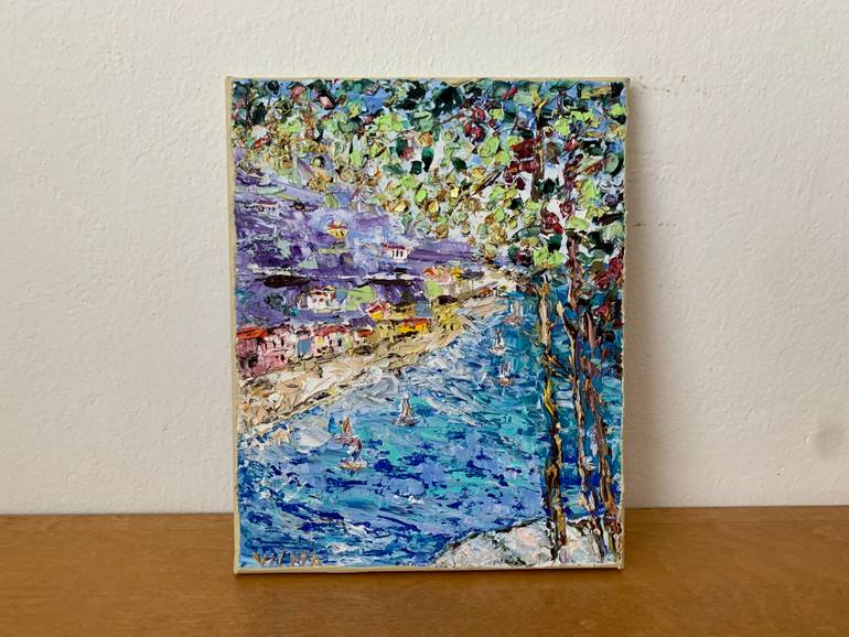 Original Impressionism Seascape Painting by Vilma Gataveckiene