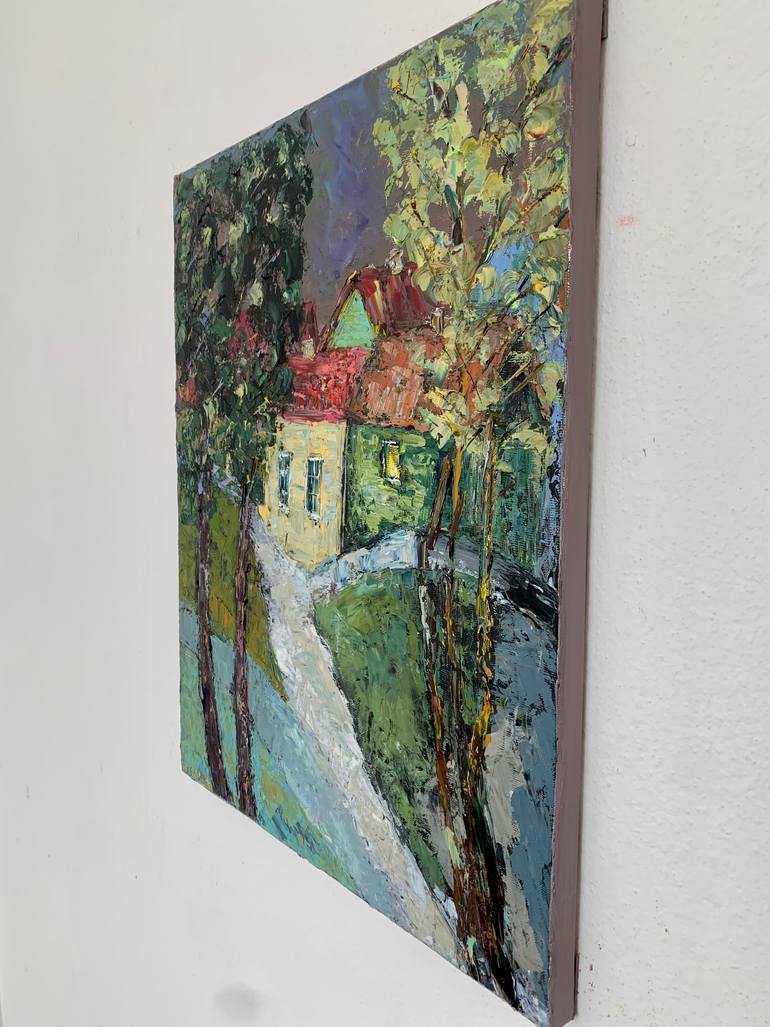 Original Impressionism Landscape Painting by Vilma Gataveckiene