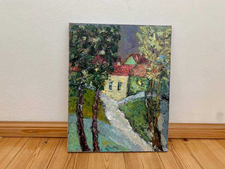 Original Impressionism Landscape Painting by Vilma Gataveckiene