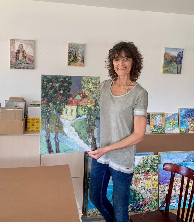 Original Impressionism Landscape Painting by Vilma Gataveckiene