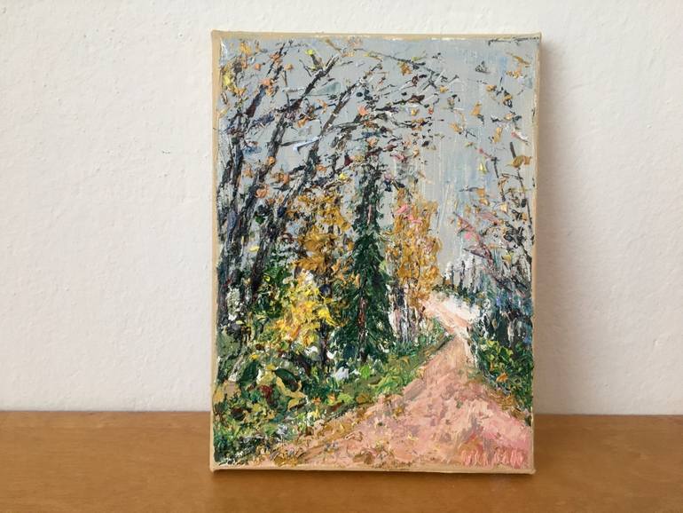 Original Impressionism Landscape Painting by Vilma Gataveckiene