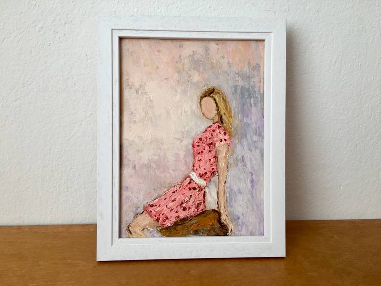 Original Impressionism Women Painting by Vilma Gataveckiene
