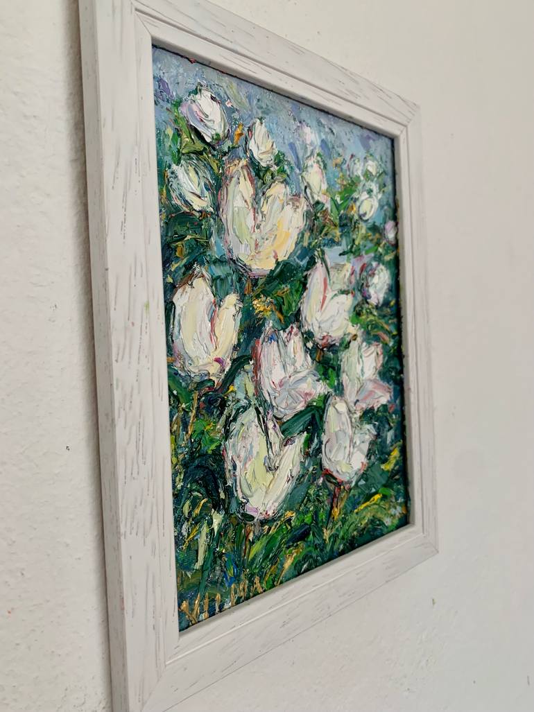 Original Impressionism Floral Painting by Vilma Gataveckiene