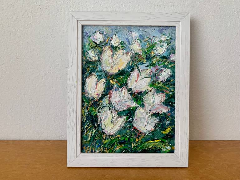 Original Impressionism Floral Painting by Vilma Gataveckiene