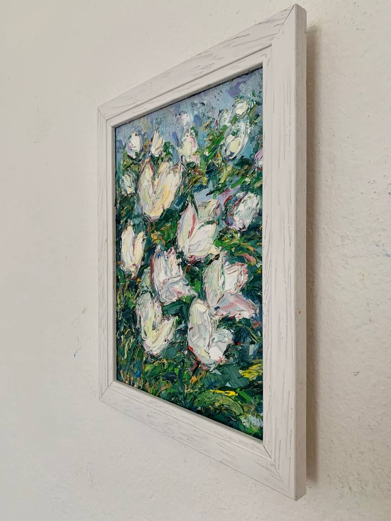 Original Impressionism Floral Painting by Vilma Gataveckiene