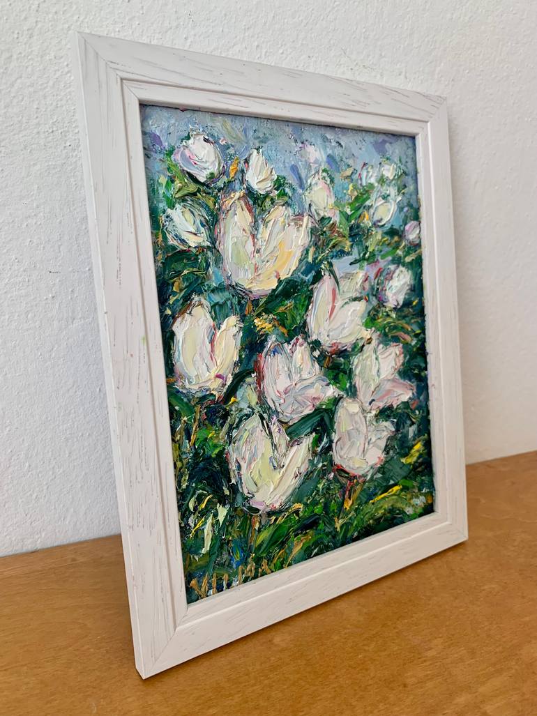 Original Impressionism Floral Painting by Vilma Gataveckiene