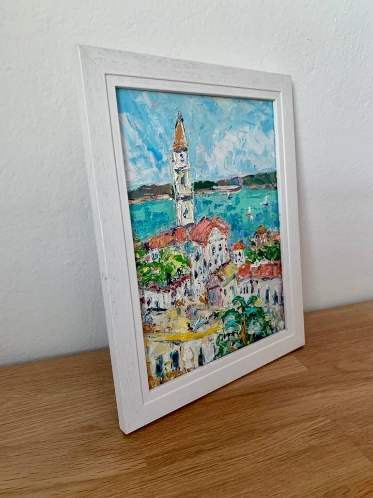 Original Impressionism Cities Painting by Vilma Gataveckiene