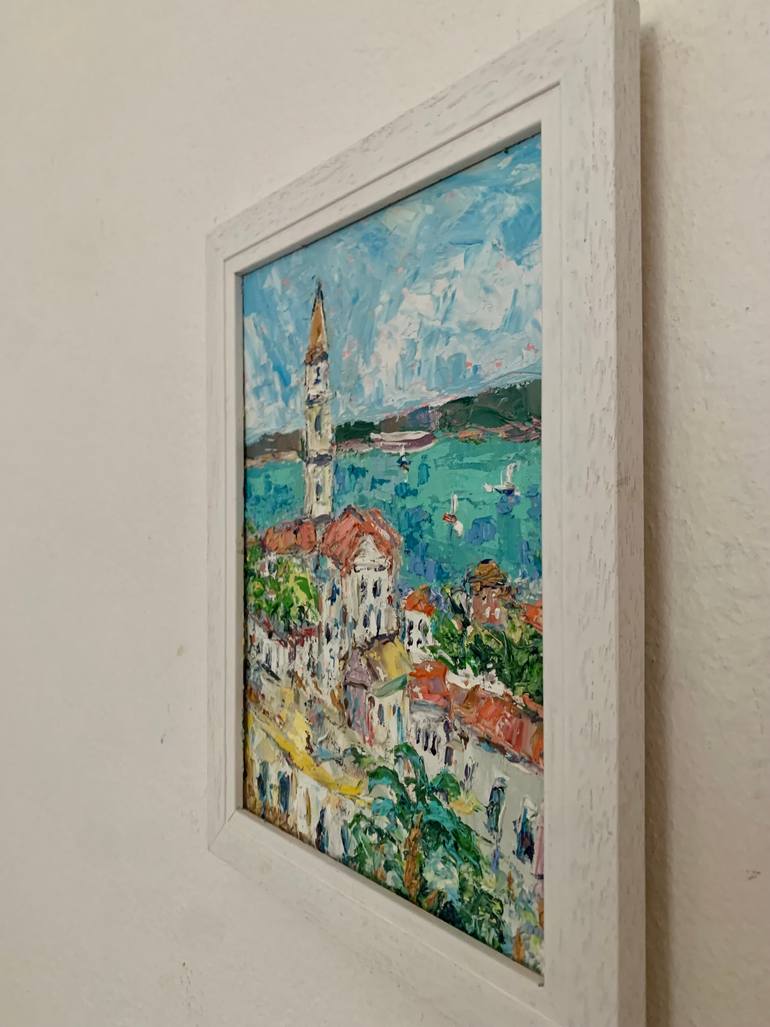 Original Impressionism Cities Painting by Vilma Gataveckiene
