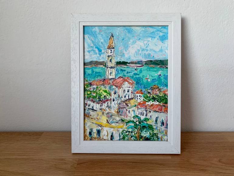 Original Impressionism Cities Painting by Vilma Gataveckiene