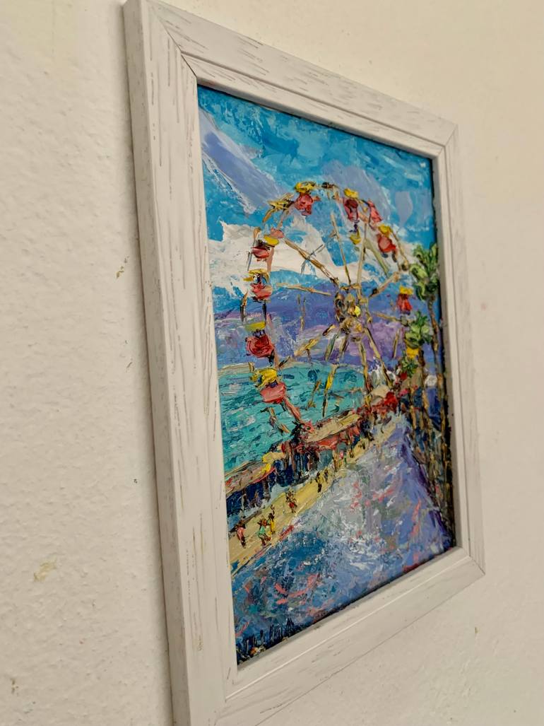 Original Impressionism Cities Painting by Vilma Gataveckiene