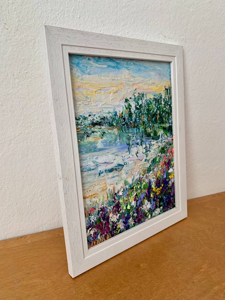 Original Impressionism Landscape Painting by Vilma Gataveckiene