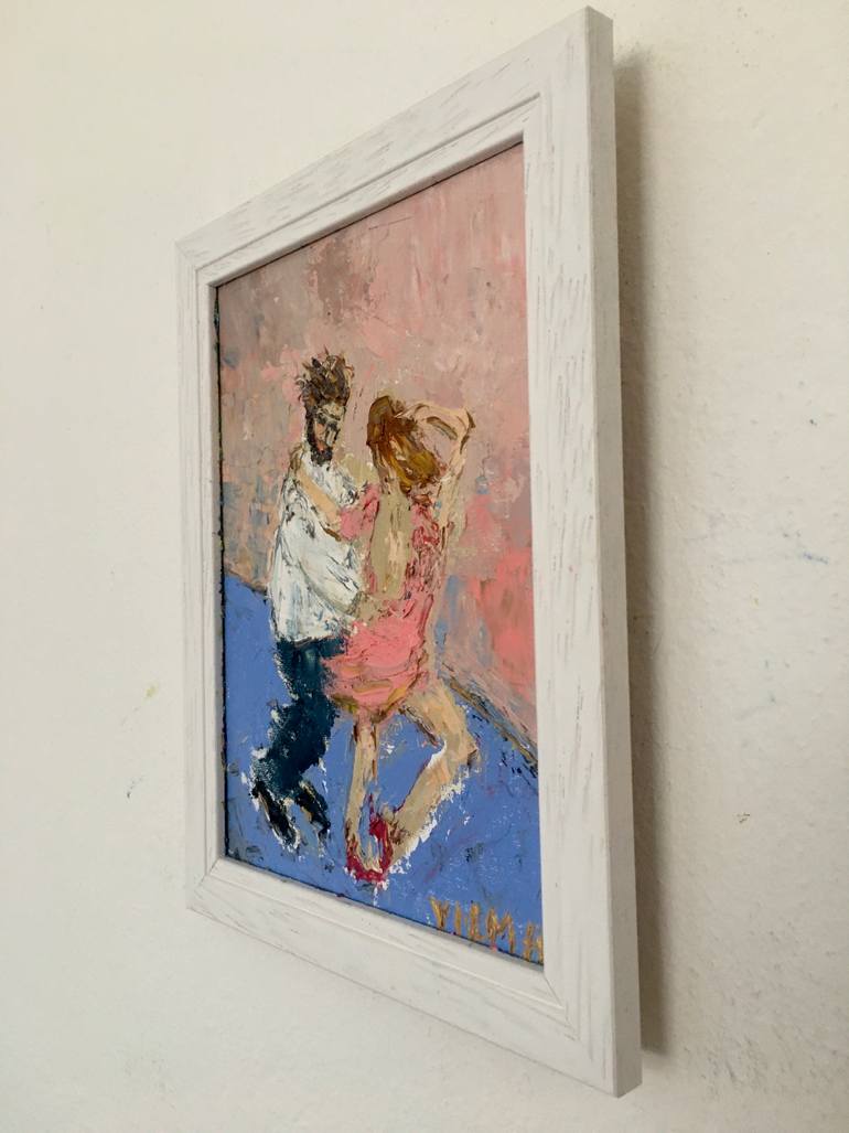 Original Impressionism People Painting by Vilma Gataveckiene