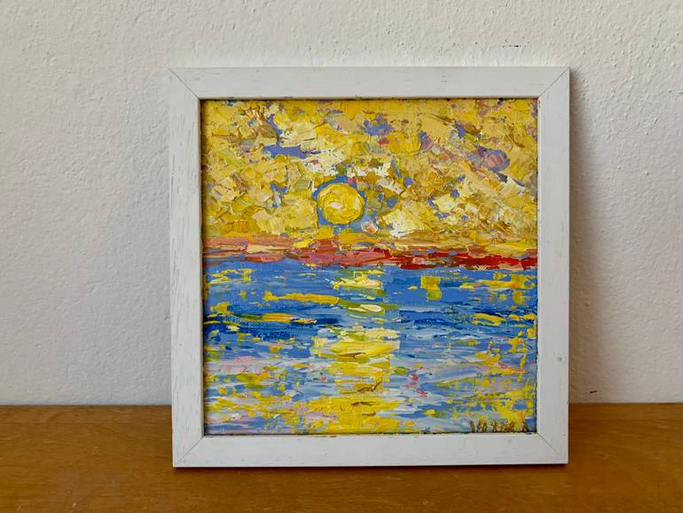 Original Abstract Seascape Painting by Vilma Gataveckiene